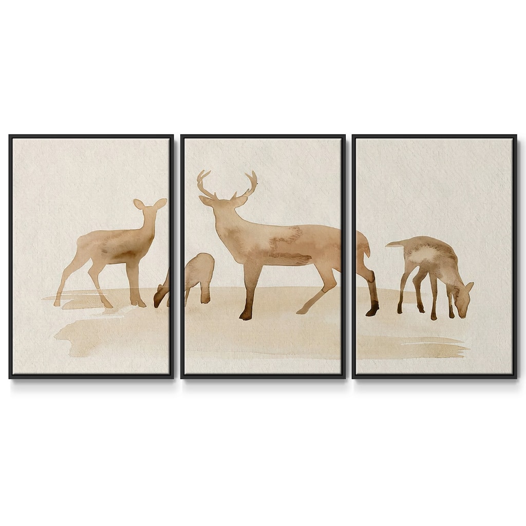 Whitetail Herd I - Multi Piece Framed Canvas