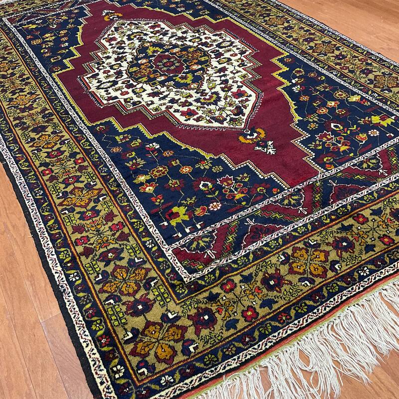 HERAT ORIENTAL Handmade 1960s Antique Anatoli Wool Rug - 6'7" x 11'8"