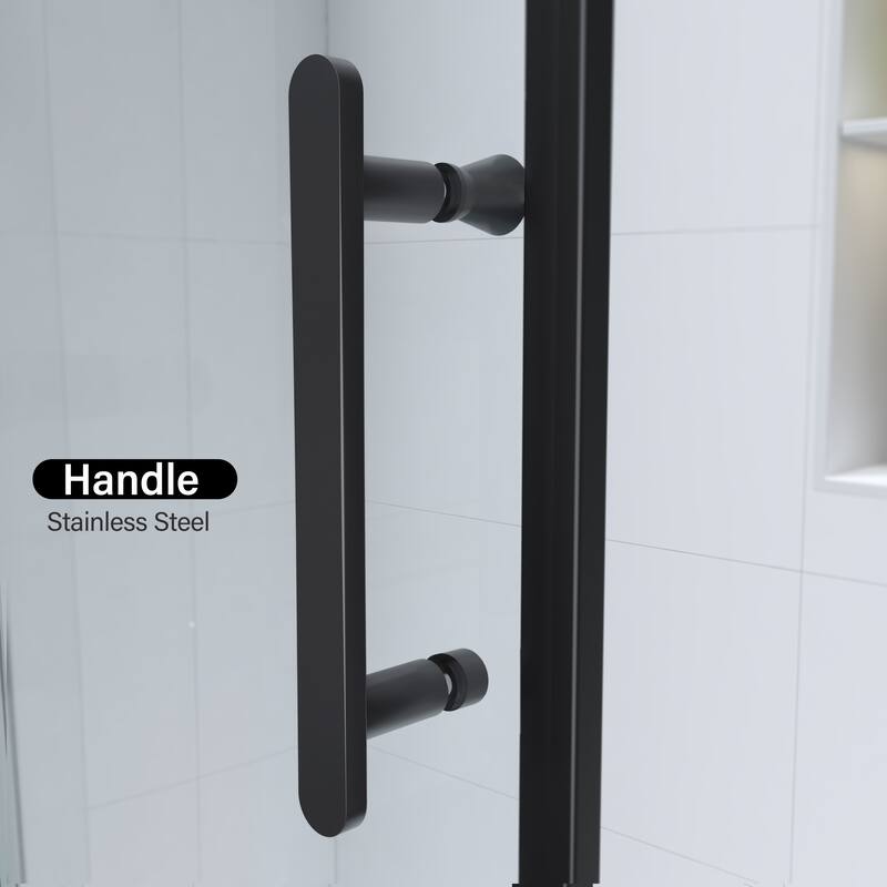 FELYL 72" W x 72" H Single Sliding Framed Shower Door