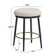 preview thumbnail 4 of 22, Modern 24.75" Set of 2 Bar Stools with Foam Padded Seat, Metal Legs for Dining Room Living Room and Bedroom