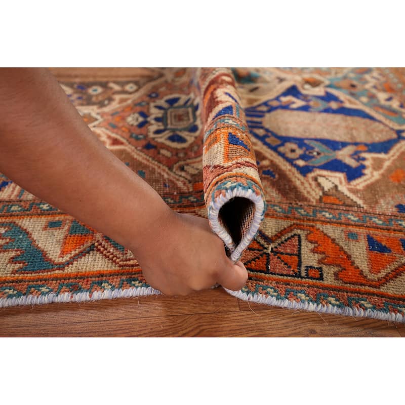Garden Design Bakhtiari Persian Vintage Area Rug Handmade Wool Carpet - 4'2" x 6'5"