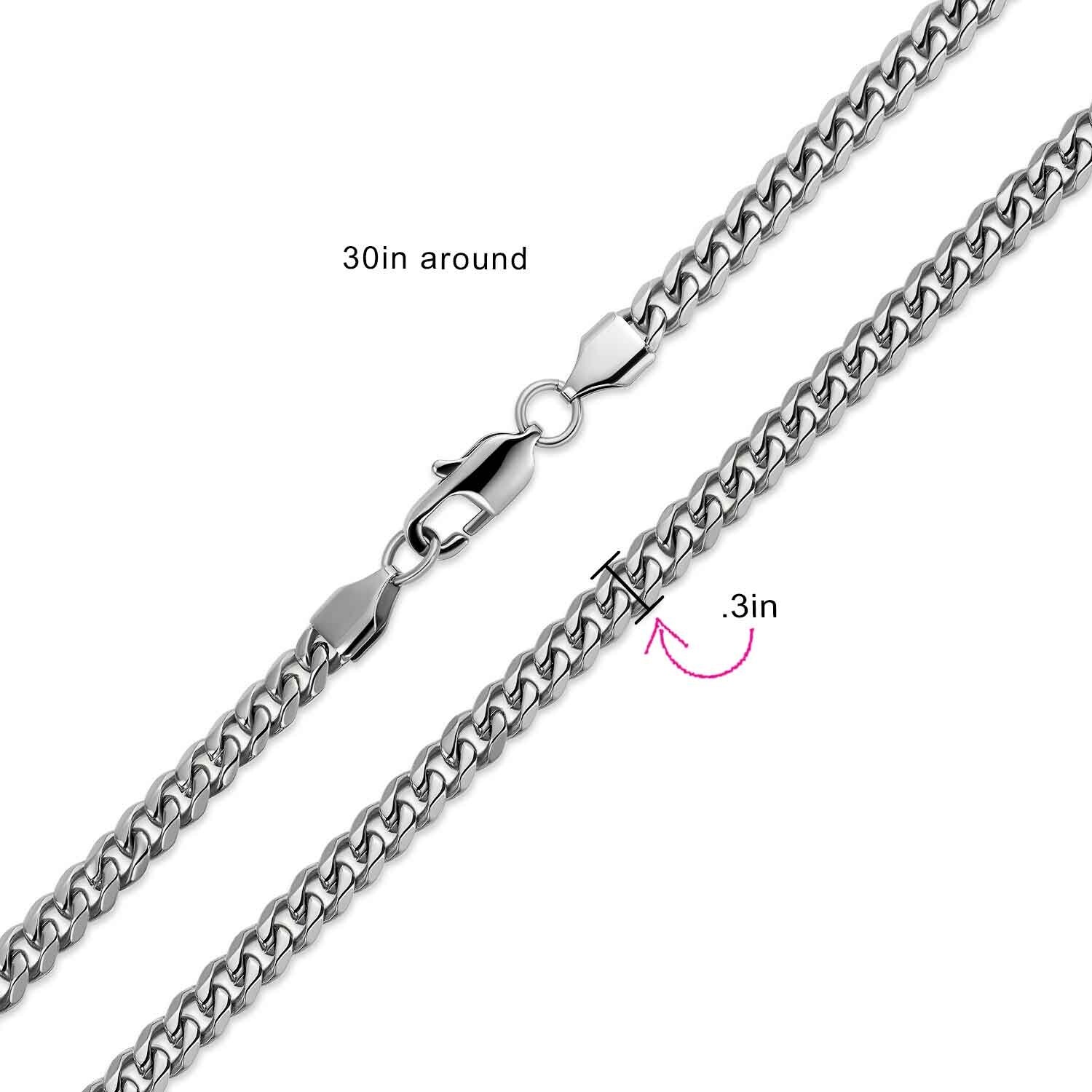 22" Men's Polished Black Steel Jewelry Square Wheat Link Necklace With Chain 22" Men's Polished Black Steel Jewelry Square Wheat Link Necklace With Chain