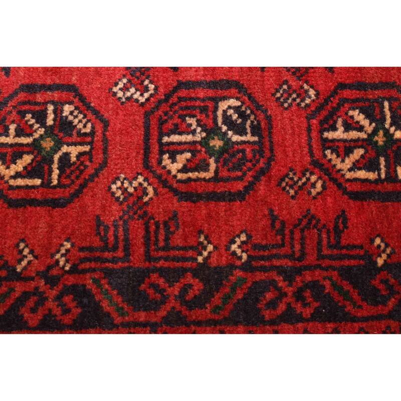 ECARPETGALLERY Hand-knotted Teimani Dark Red Wool Rug - 3'5 x 5'9