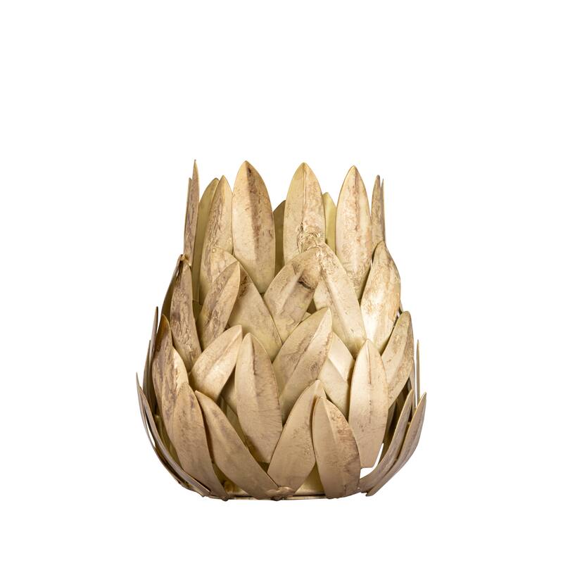 Votive Dia 3.75" Gold Crackle- ST - GOLD CRACKLE