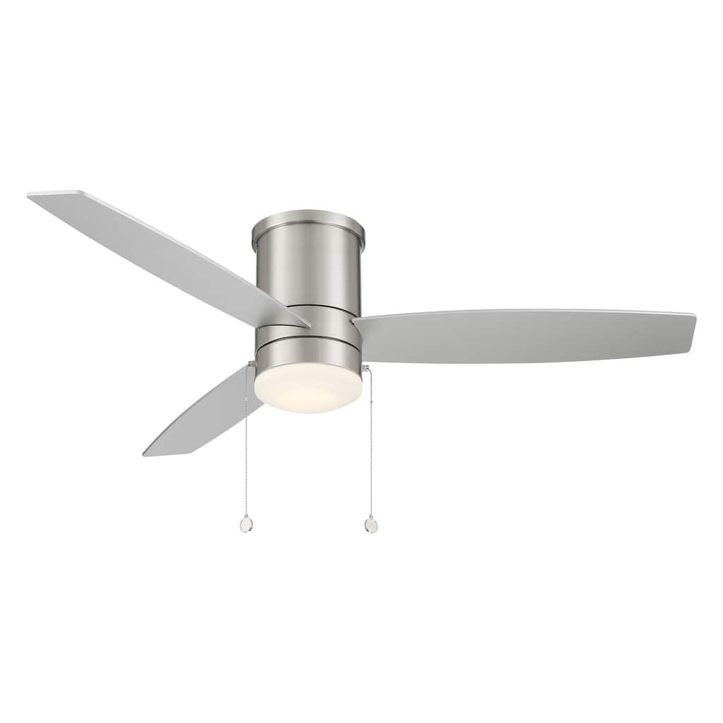 Atlantis Indoor/Outdoor 3-Blade FlushMount Fan 52in w/3000K Light Kit - 52 Inches