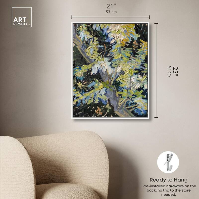 Blossoming Acacia Branches 1890 Canvas by Art Remedy