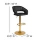 preview thumbnail 127 of 178, Vinyl Adjustable Height Barstool with Rounded Mid-Back