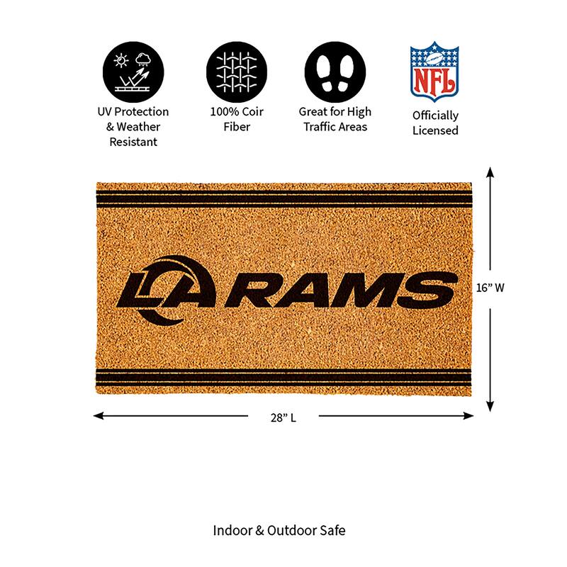 Los Angeles Rams Monochrome Indoor/Outdoor Coir Door Mat