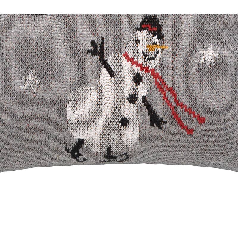Snowman Christmas Throw Pillow, 12" x 12"