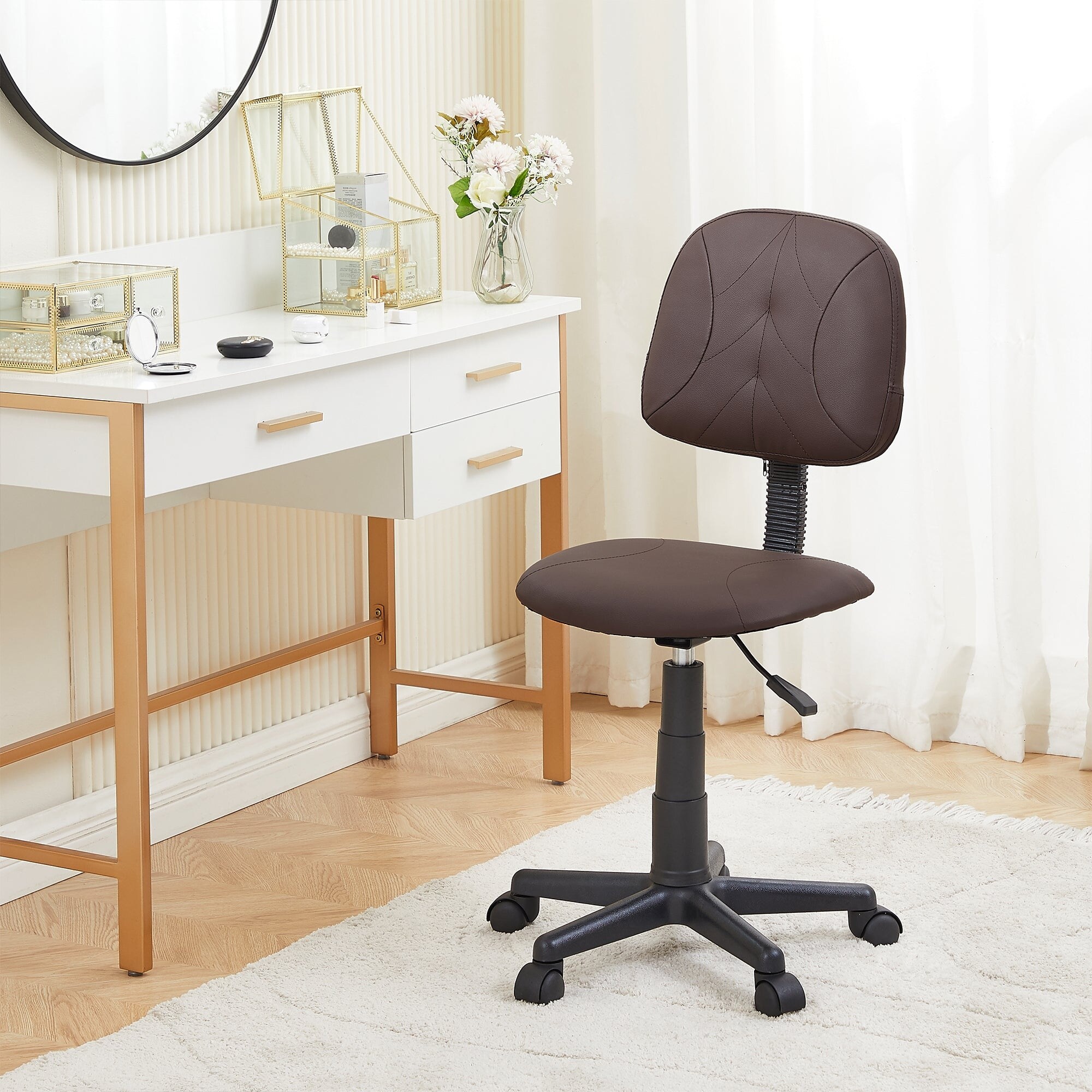 Adjustable desk chair hotsell without arms
