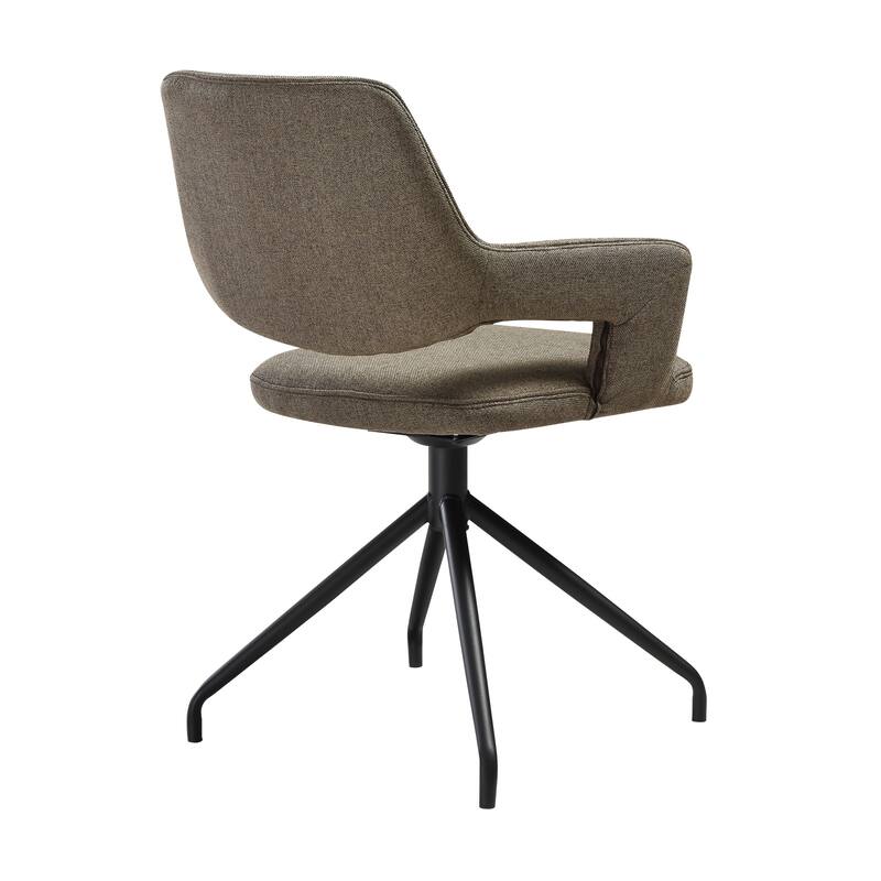 Knox Penny 5 Piece Dining Set with Stone Top and Upholstered Swivel Chairs