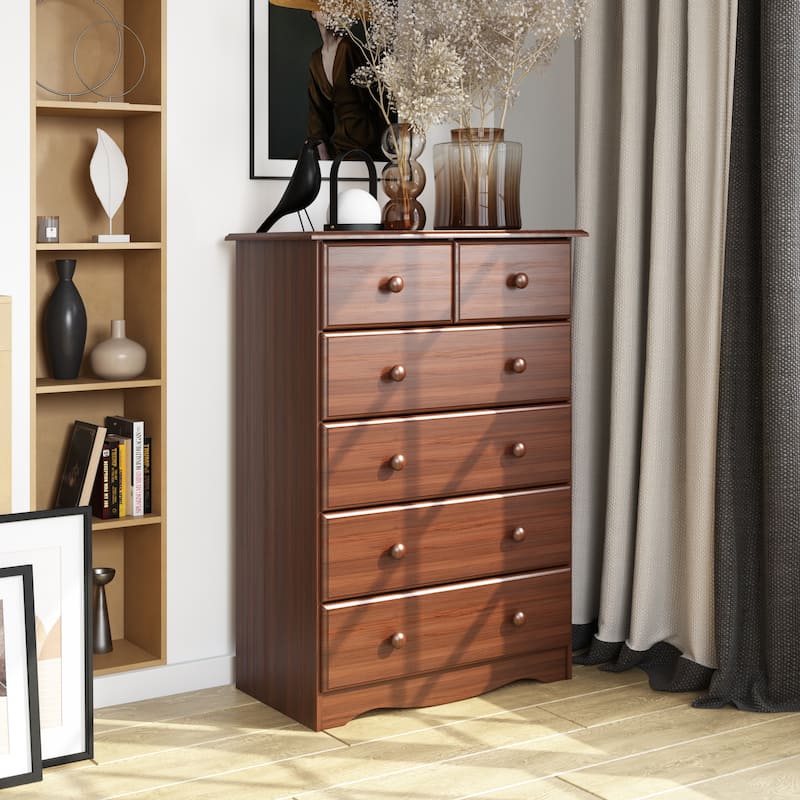 Palace Imports 100% Solid Wood 6-Drawer Chest - Mocha