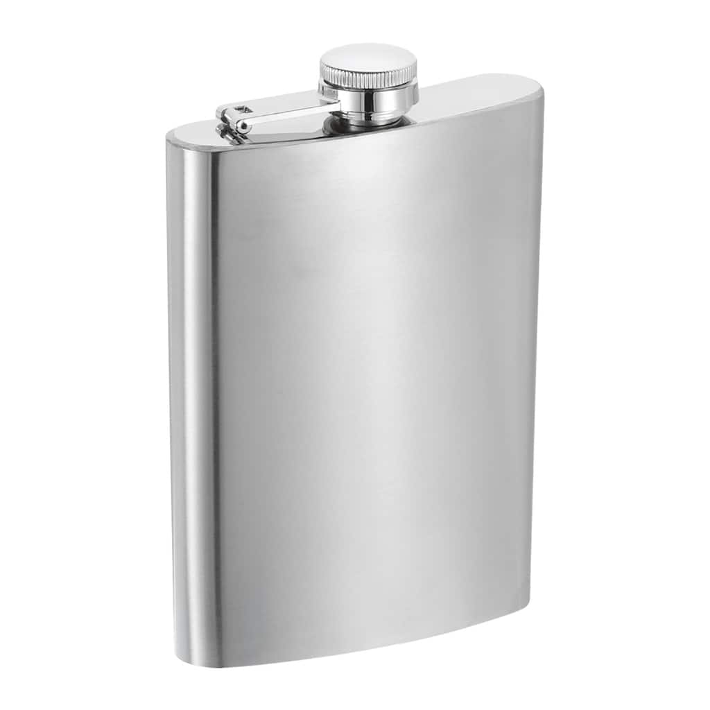 9oz 250ml Stainless Steel Hip Flask for Camping Hiking Outdoor Activity, Silver