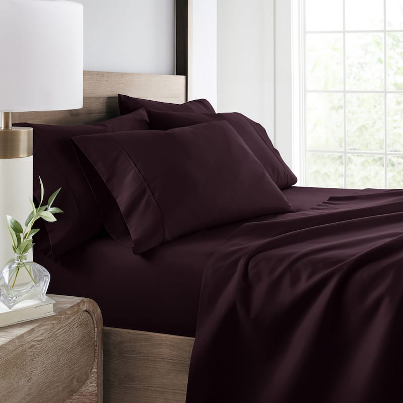 Becky Cameron Double Brushed Deep Pocket 6 Piece Sheet Set - Full - Purple
