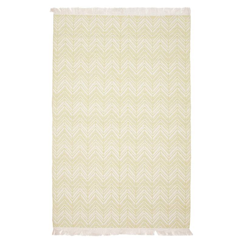 Sienna Green, White Rug 5'1" x 8'1" - 5'1 x 8'1 - Green/ White - 5'1 x 8'1