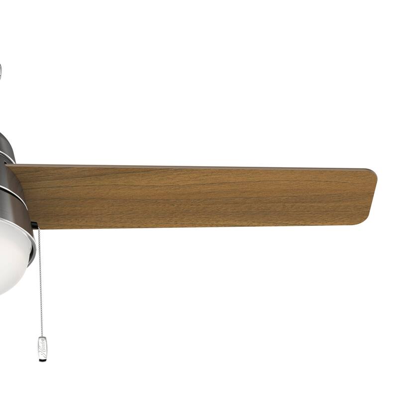 Hunter 52" Aker Ceiling Fan with LED Light and Pull Chain - Scandinavian, Contemporary, Transitional, Modern Farmhouse