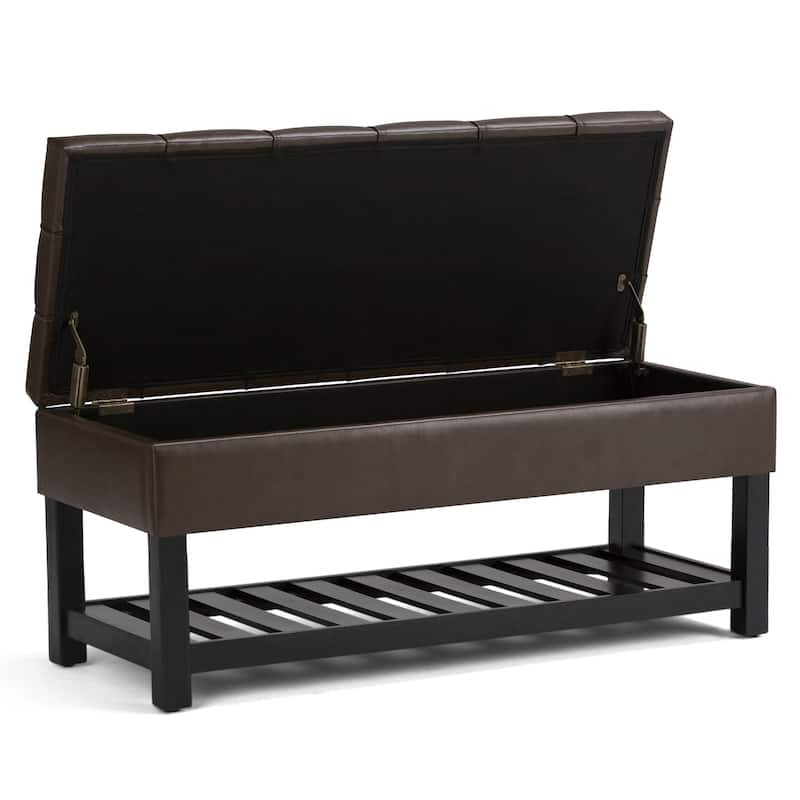 WYNDENHALL Wyatt 44 inch Wide Transitional Rectangle Ottoman Bench - 43"x 17"x 18.5"