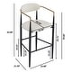 preview thumbnail 35 of 56, Christopher Knight Home Elmore Fabric and Iron 30 Inch Barstools (Set of 2)