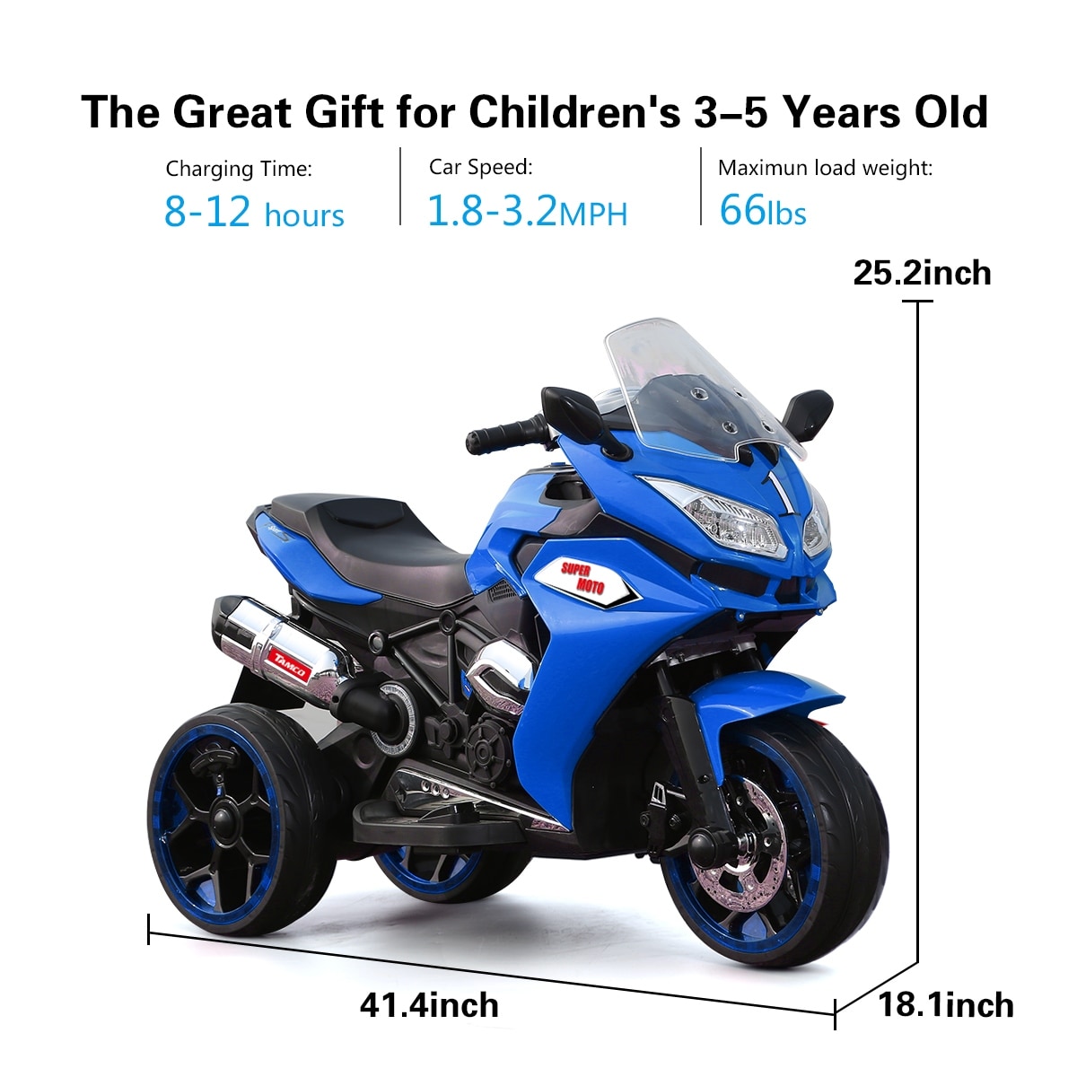 12V Electric Motorcycle for Kids with Three Lighting Wheels Bed Bath Beyond 40944567