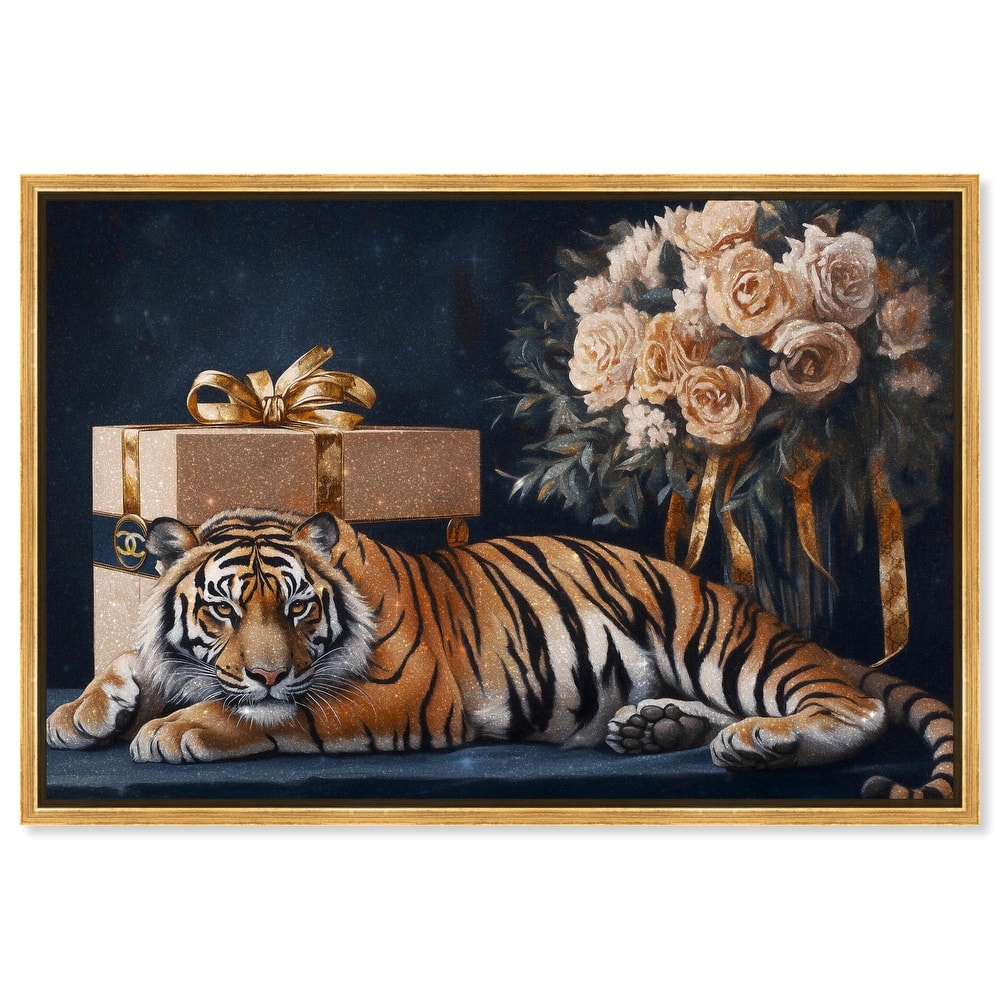 Tiger Glam Gift Boxes Canvas by Art Remedy