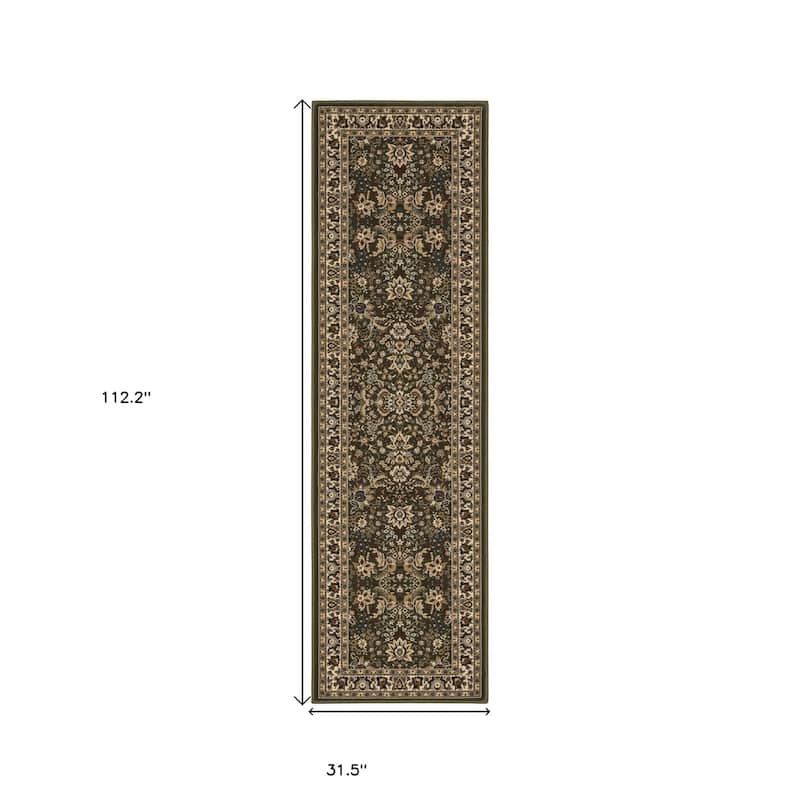 HomeRoots Oriental Traditional Runner Area Rug