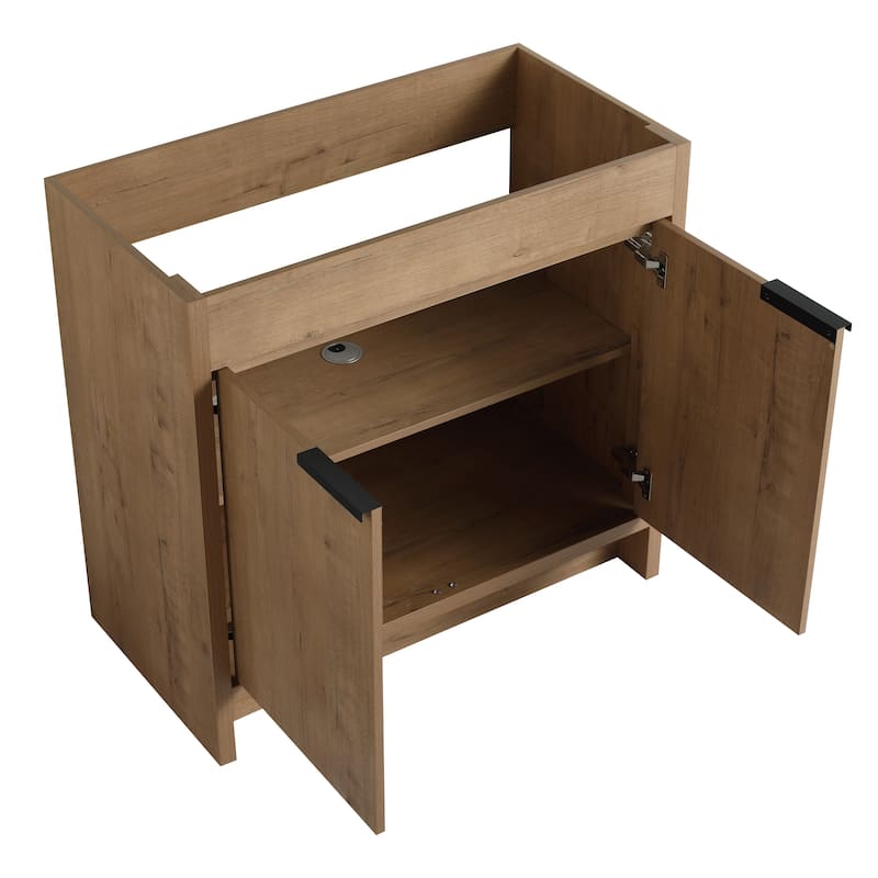 24/30/36 Inch Freestanding Bathroom Vanity Cabinet with Soft Close Door and Adjustable Shelf (Without Sink)