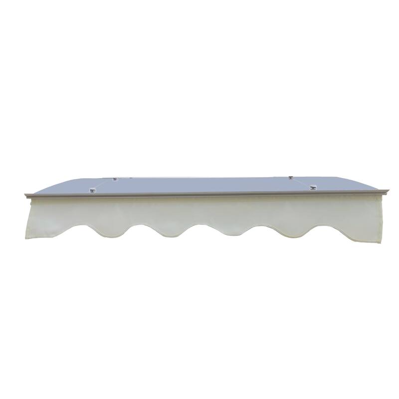 Series Door Window Awning Made of Thick Crystal Solid Polycarbonate Sheet and Aluminum Alloy with Valance for Wooden Wall House