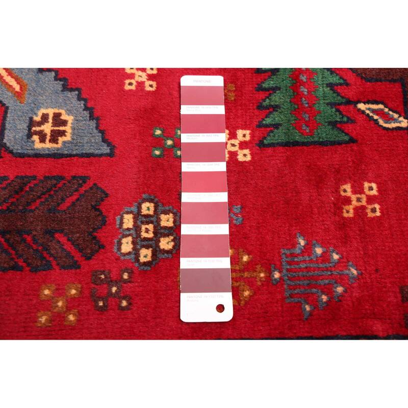ECARPETGALLERY Hand-knotted Teimani Red Wool Rug - 3'4 x 6'2