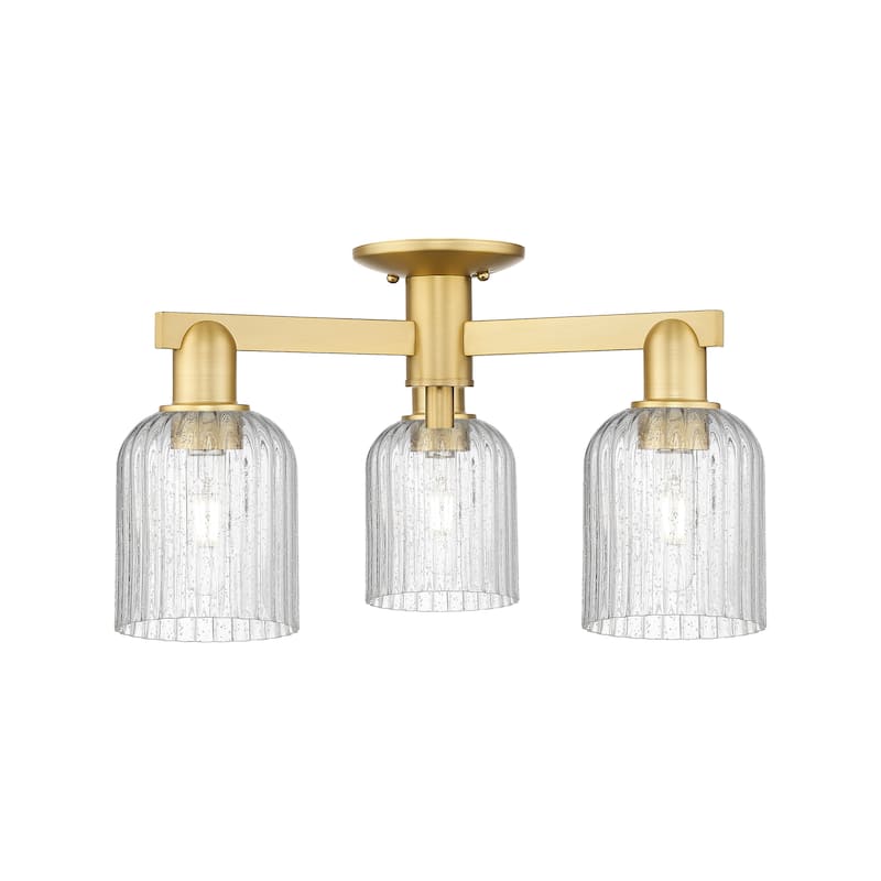 Innovations Lighting Downtown Urban - Bridal Veil - 3 Light 23" Semi-Flush Mount Light