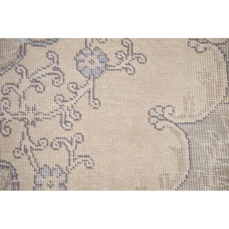 Hand Knotted Oriental 100% Wool Carpet Traditional Medallion Beige & Ivories Tabriz Area Rug - 8' 11'' X 6' 2''