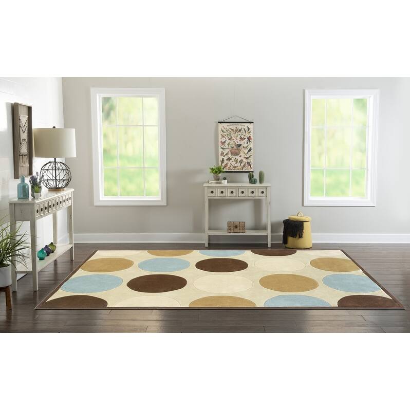 Hand Tufted Trio Collection Polka Dot Rug