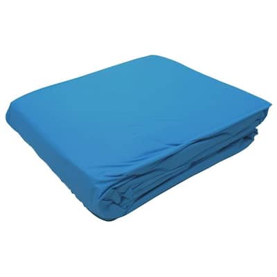 Swimline LI214820 21' Solid Blue Round Above Ground Swimming Pool Overlap Liner - 47.4