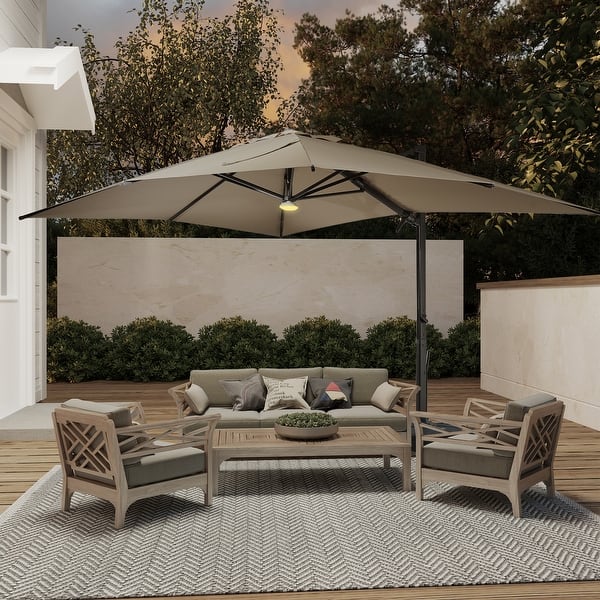 coral patio umbrella 7.5 Coral Pinwheel Crank & Tilt Round Outdoor Patio Umbrella, 7.5'