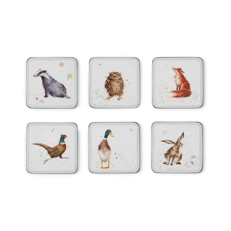 Pimpernel Wrendale Designs Coasters, Set of 6 - 4.1 in - 4.1 in