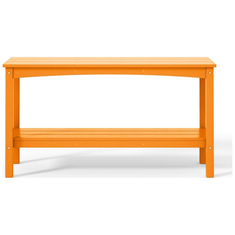 Laguna Hdpe All Weather Outdoor Patio Two Shelf Table