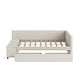 preview thumbnail 10 of 14, Twin Upholstered Platform Bed with Plush Headboard, L-Shaped Design