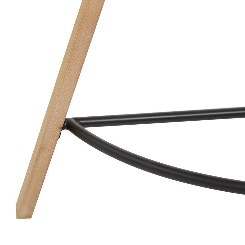 Brown Wood Half Moon Console Table - 42 x 16 x 31