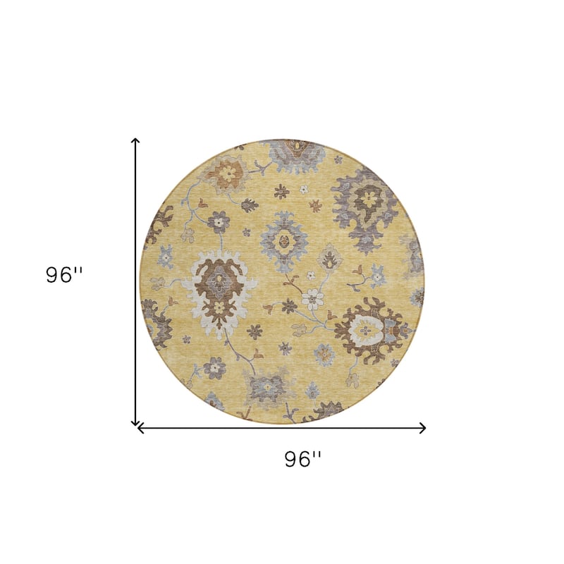 HomeRoots Floral Traditional Rectangle Outdoor Rug