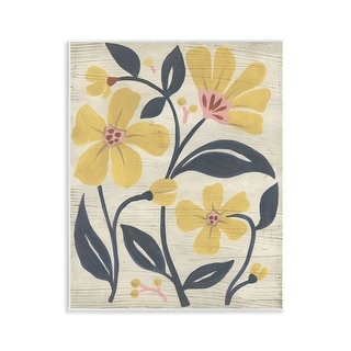 Stupell Curved Bungalow Flowers Wall Plaque Art Design By June Erica Vess