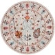 preview thumbnail 6 of 12, SAFAVIEH Handmade Blossom Thereze French Country Wool Rug 6' Round - Grey/Red - Round