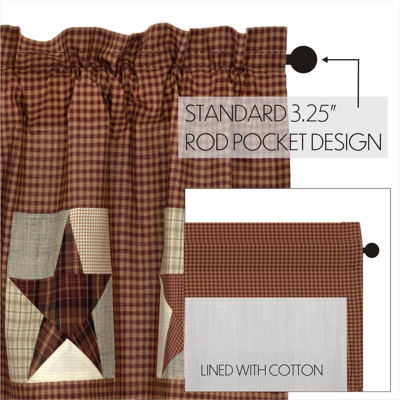Abilene Star Patch Block Valance
