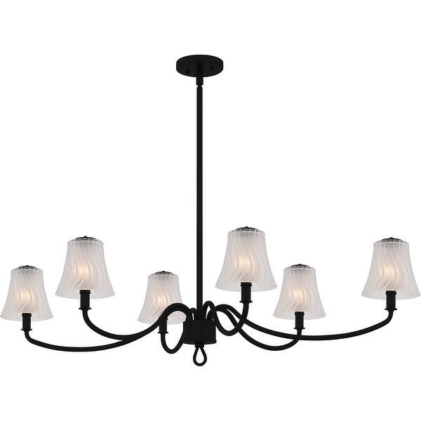 slide 2 of 7, McKinney 6-Light Matte Black Linear Chandelier