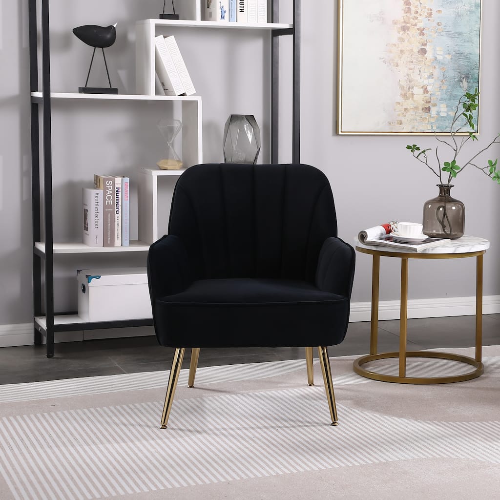 Velvet Dining Chair Club Chair Barrel Chair Black Side Chair