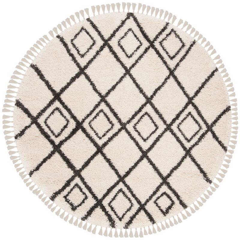 SAFAVIEH Moroccan Fringe Shag Cune 2-inch Thick Rug
