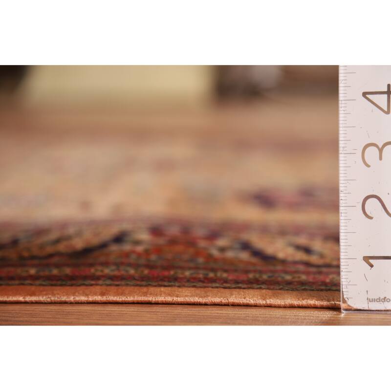 Handmade 100% Silk Geometric Qum Persian Rug Traditional Floral Carpet - 4'7"x 6'8"