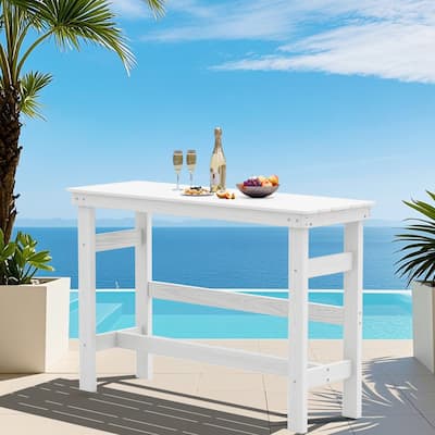 40-inch Outdoor Patio HDPE Pub Bar Table, Balcony Table