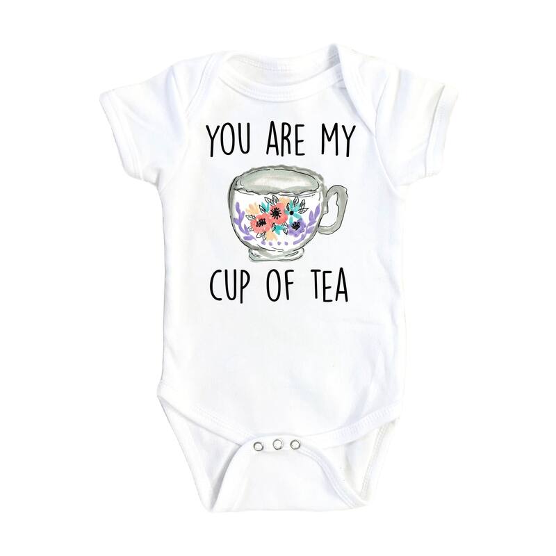 Tea Cup - Baby Boy Girl Clothes Infant Bodysuit Funny Cute Newborn - White - 6-9M