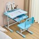preview thumbnail 21 of 23, Kids Chair and Desk Set Table with Adjustable Height and Steel Frame Suitable for Any Room - 27.56 x 20.08 x (20.87 - 27.95) in