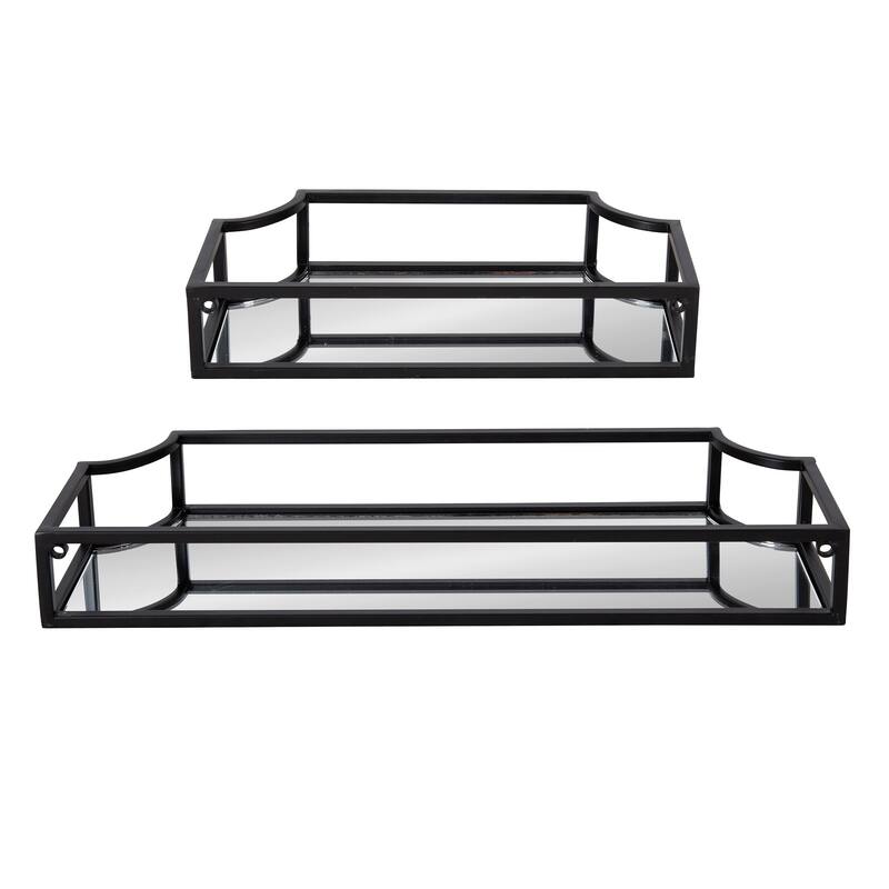 Kate and Laurel Ciel Metal Wall Shelf Set - 2 Piece