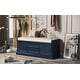preview thumbnail 43 of 48, Storage Bench with 2 Drawers and 2 Cabinets, Shoe Bench with Removable Cushion for Living Room Blue